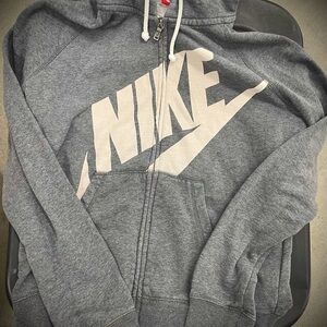 Nike Heather Gray Full-Zip Hoodie